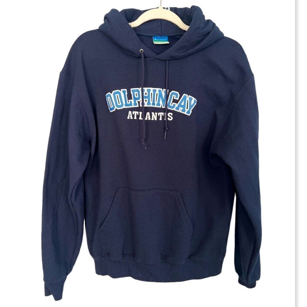 Mens M Champion Bahamas Dolphin Cay Atlantis  Eco Fleece Thick sweatshirt hoodie